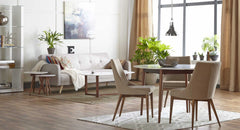 48" White And Brown Wood Triangle Coffee Table - Homeroots