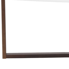 48" White And Brown Wood Triangle Coffee Table - Homeroots