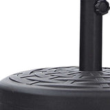 18 X 18 X 5 Black Water Injection Umbrella Base - Homeroots