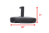 20 X 13 X 5 Black Water Injection Umbrella Base - Homeroots - Flyclothing LLC