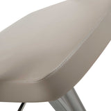 21 " White And Silver Stainless Steel Bar Chair - Homeroots - Flyclothing LLC