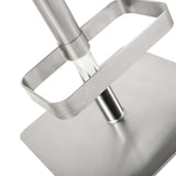 26 " White And Silver Stainless Steel Counter Height Bar Chair - Homeroots - Flyclothing LLC