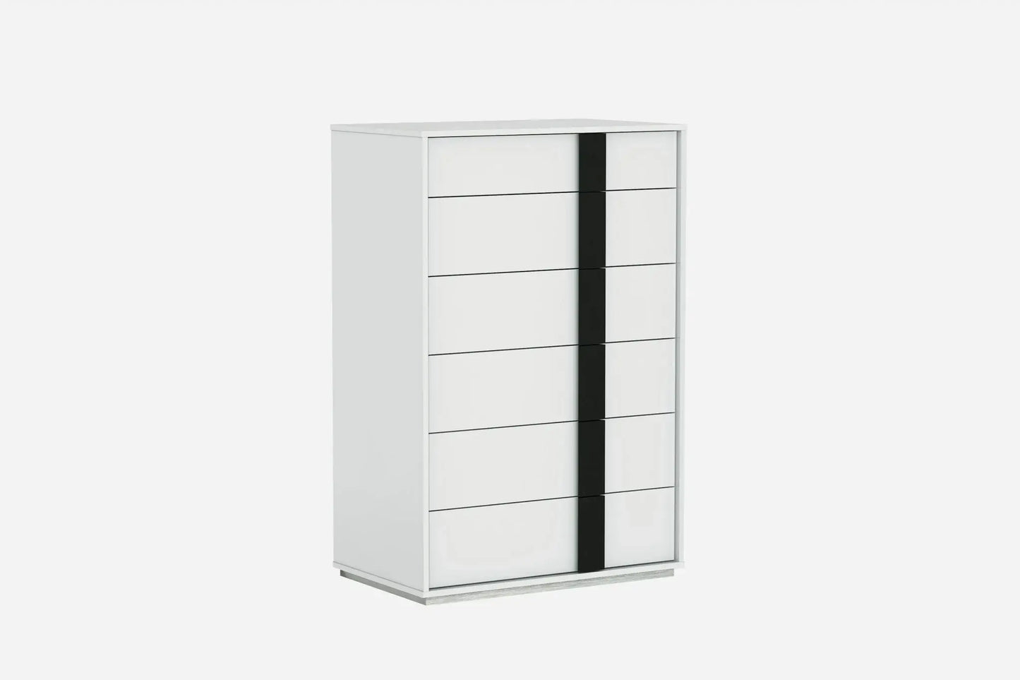 31 X 19 X 47 Gloss White Stainless Steel Drawer Chest - Homeroots - Flyclothing LLC