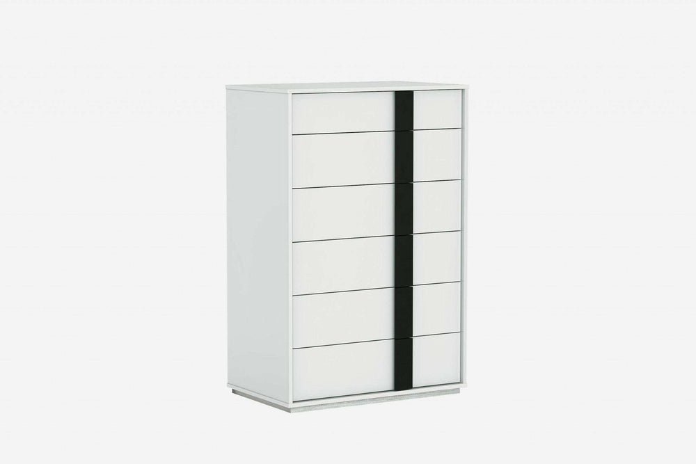 31 X 19 X 47 Gloss White Stainless Steel Drawer Chest - Homeroots - Flyclothing LLC