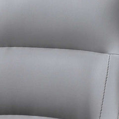 Set of Two Gray Upholstered Faux Leather Dining Side Chairs - Homeroots