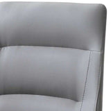 Set of Two Gray Upholstered Faux Leather Dining Side Chairs - Homeroots - Flyclothing LLC