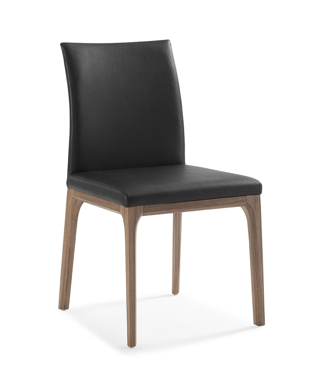 Set Of 2 Black Faux Leather Dining Chairs - Homeroots