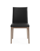 Set Of 2 Black Faux Leather Dining Chairs - Homeroots - Flyclothing LLC