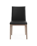 Set Of 2 Black Faux Leather Dining Chairs - Homeroots