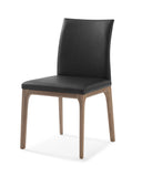 Set Of 2 Black Faux Leather Dining Chairs - Homeroots