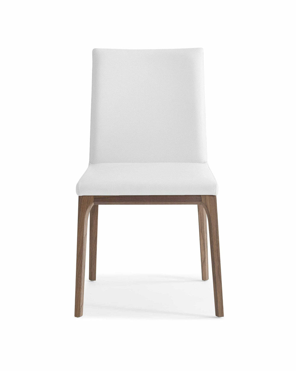 Set of Two White And Brown Upholstered Faux Leather isequal(Yes,No,Wood Dining Side Chairs - Homeroots - Flyclothing LLC