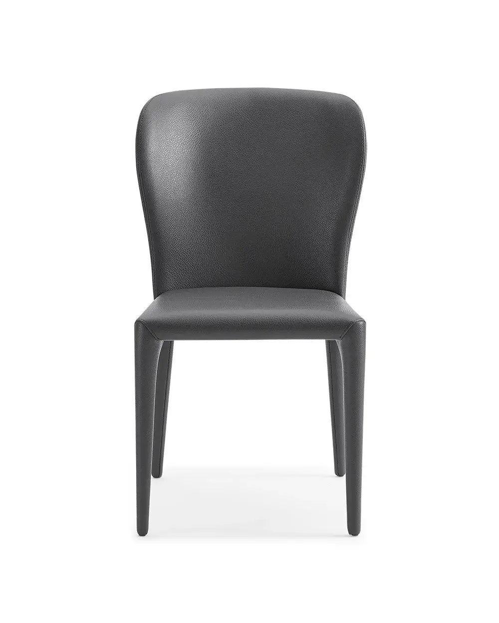 Set of Two Gray Upholstered Faux Leather Dining s - Homeroots - Flyclothing LLC