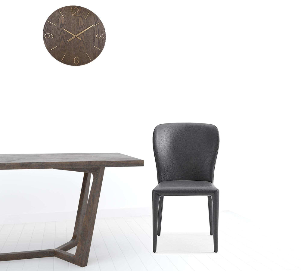 Set of Two Gray Upholstered Faux Leather Dining s - Homeroots - Flyclothing LLC