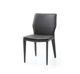 Set of Two Gray Slipcovered Upholstered Faux Leather Dining Side Chairs - Homeroots - Flyclothing LLC