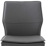 Set of Two Gray Slipcovered Upholstered Faux Leather Dining Side Chairs - Homeroots - Flyclothing LLC
