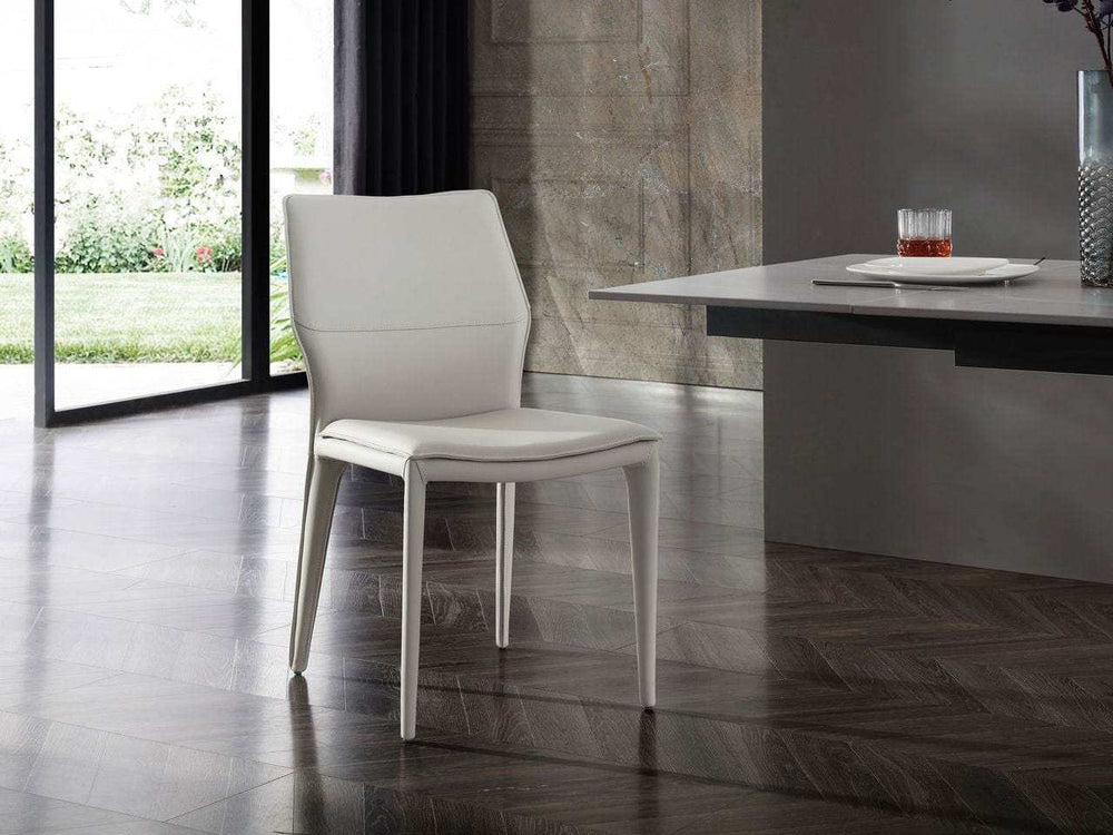 Set of Two Taupe Upholstered Faux Leather Dining Side Chairs - Homeroots - Flyclothing LLC