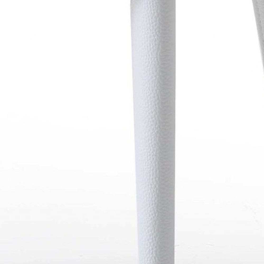 Set of Two White Slipcovered Upholstered Faux Leather Dining s - Homeroots - Flyclothing LLC