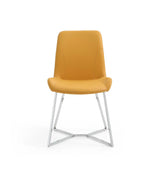 Set Of 2 Yellow Faux Leather Dining Chairs - Homeroots - Flyclothing LLC