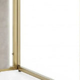 Set Of 2 Ultra Modern Beige Suede And Gold Dining Chairs - Homeroots - Flyclothing LLC