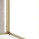 Set Of 2 Ultra Modern Beige Suede And Gold Dining Chairs - Homeroots - Flyclothing LLC