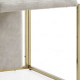 Set Of 2 Ultra Modern Beige Suede And Gold Dining Chairs - Homeroots - Flyclothing LLC