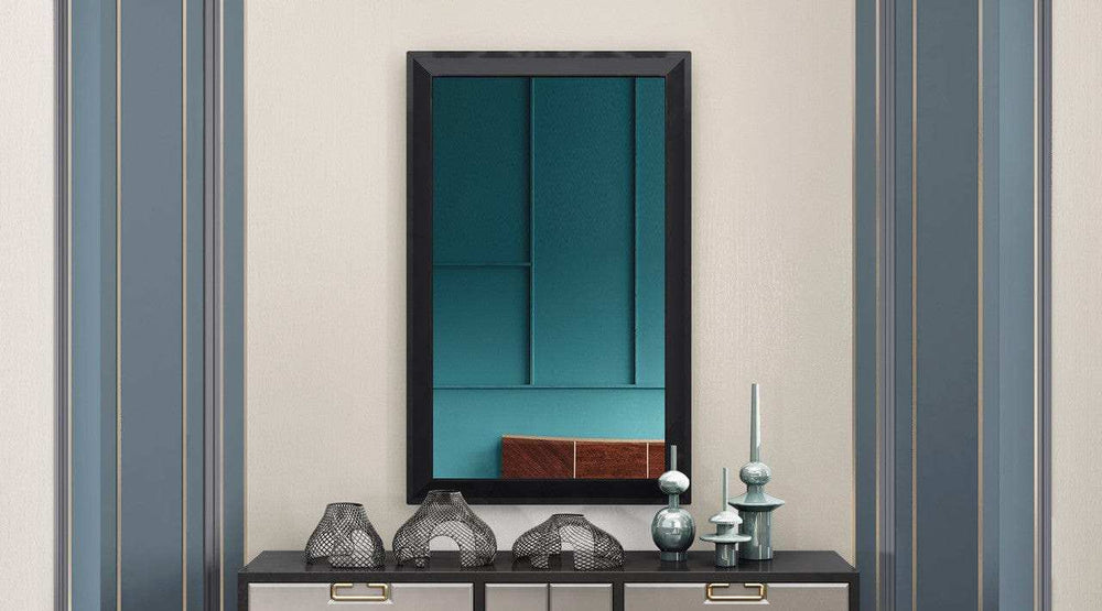 Black Rectangle Accent Mirror - Homeroots - Flyclothing LLC