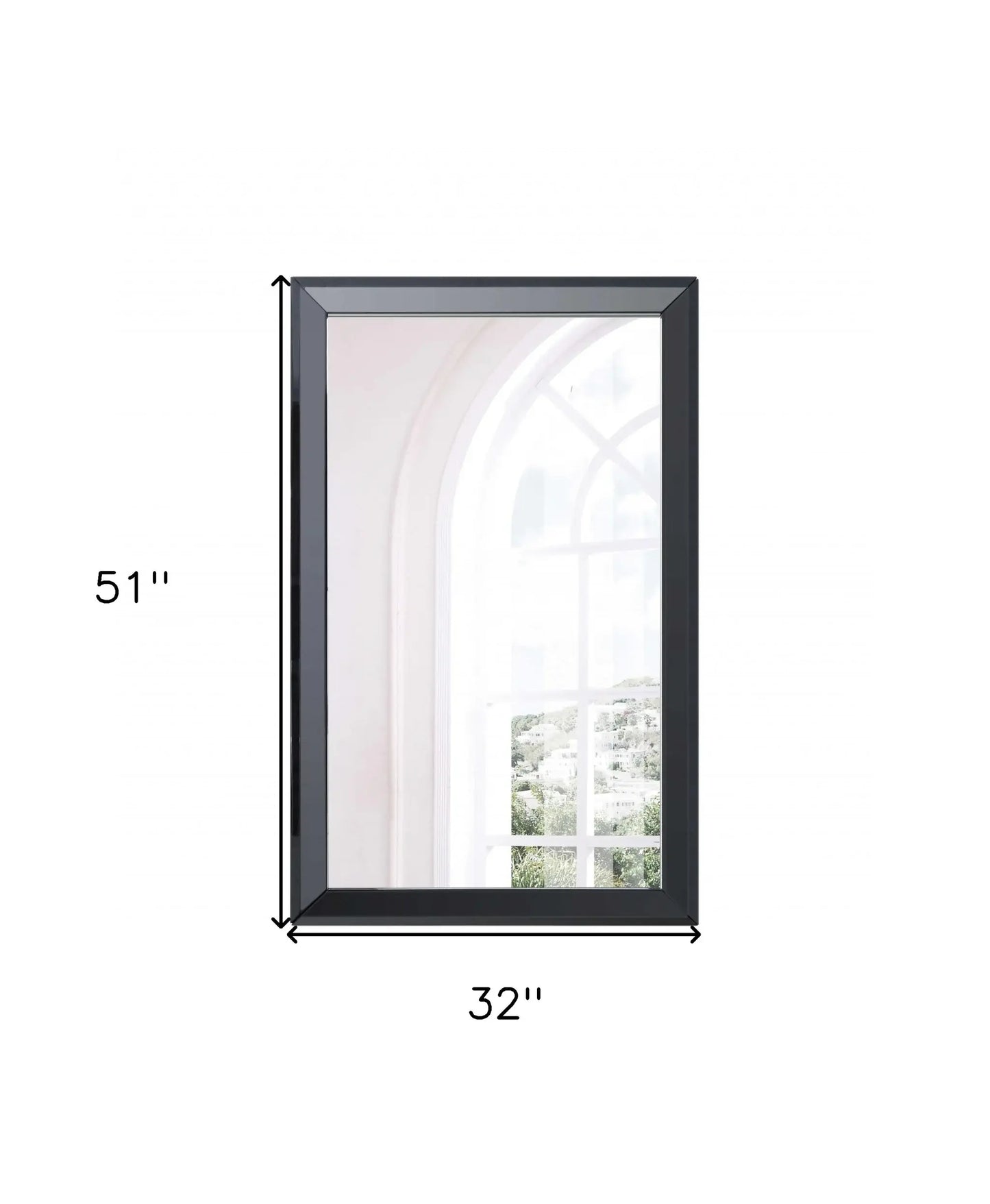 Black Rectangle Accent Mirror - Homeroots - Flyclothing LLC