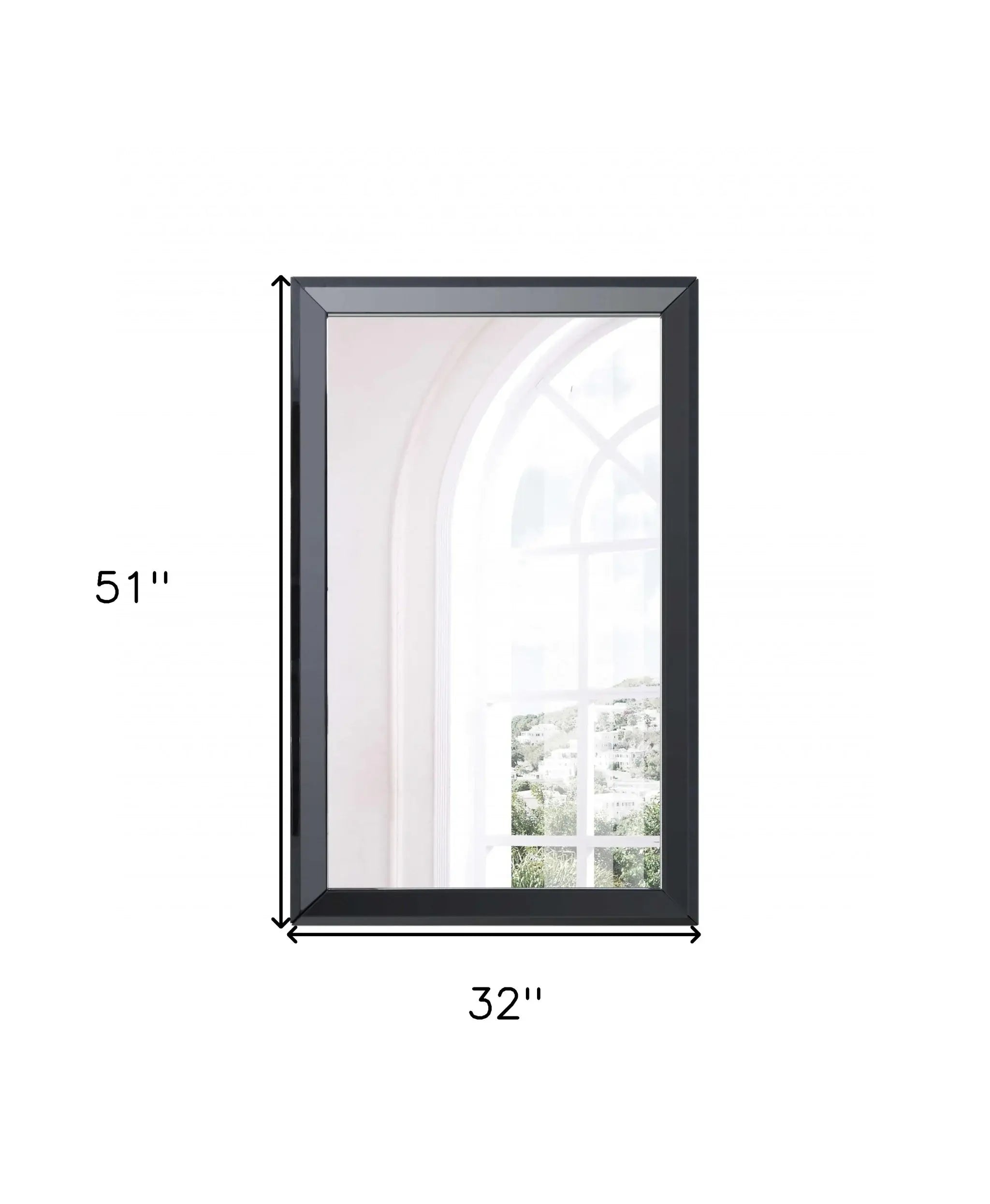 Black Rectangle Accent Mirror - Homeroots - Flyclothing LLC