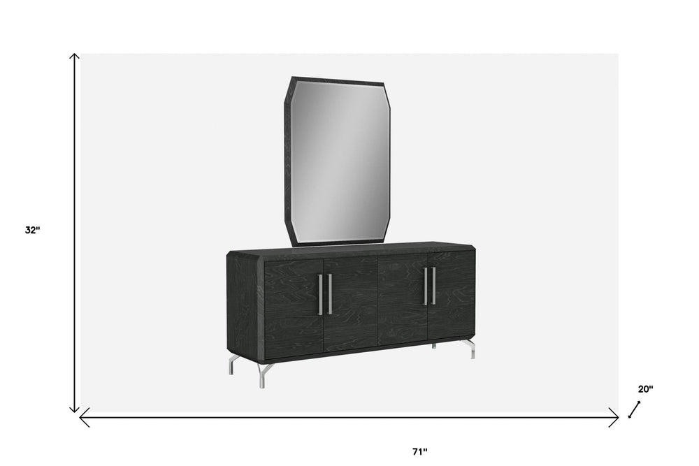 71" Gray Stainless Steel Solid Console Table - Homeroots - Flyclothing LLC