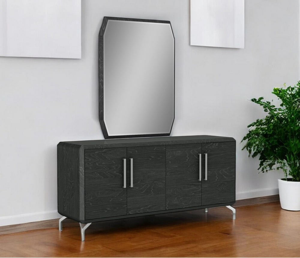71" Gray Stainless Steel Solid Console Table - Homeroots - Flyclothing LLC