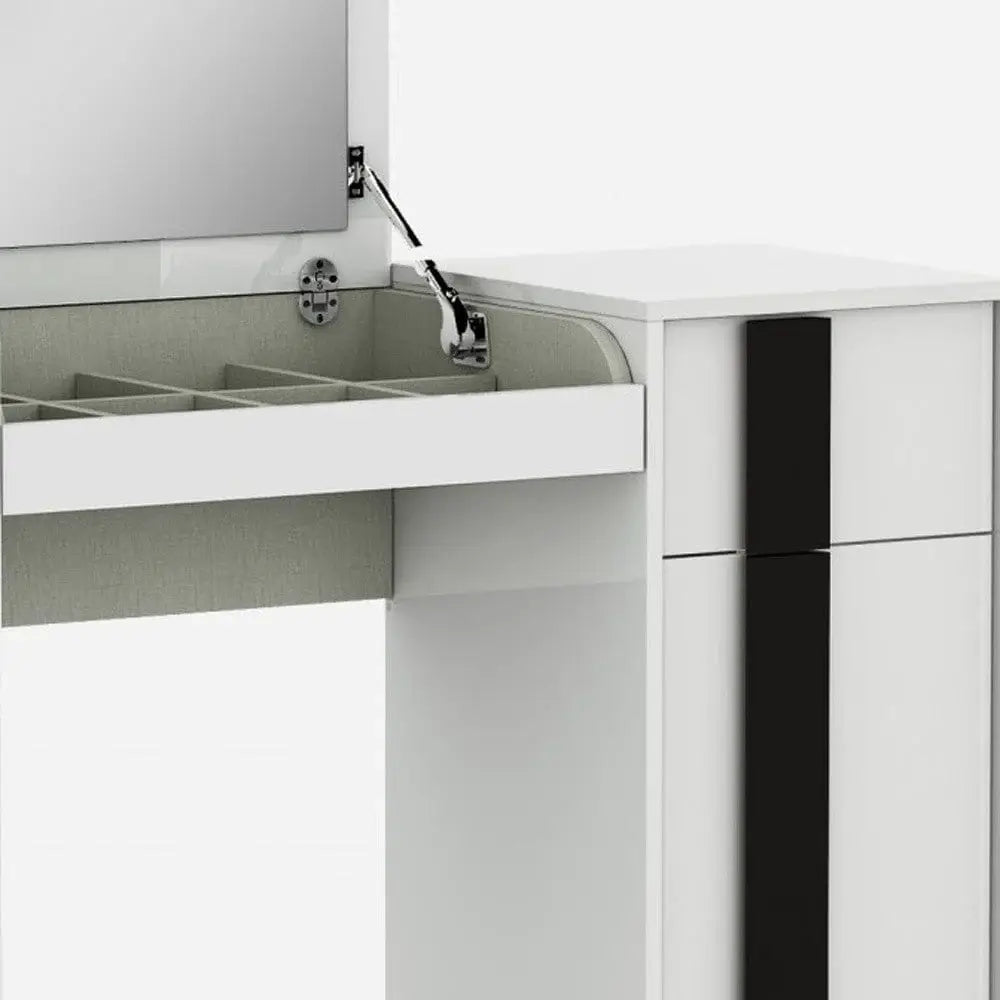 39 X 17 X 30 White Iron Vanity Dresser - Homeroots - Flyclothing LLC