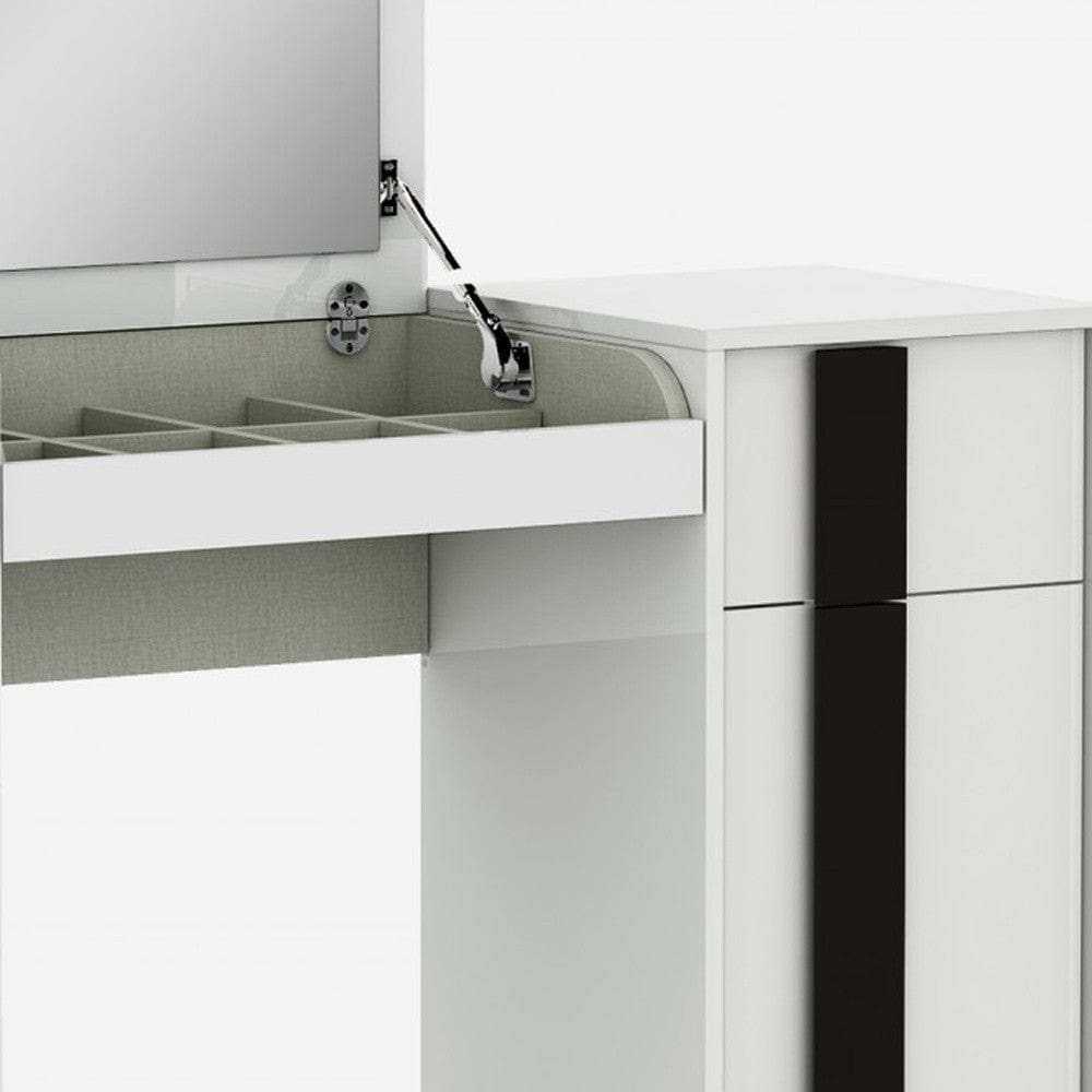 39 X 17 X 30 White Iron Vanity Dresser - Homeroots - Flyclothing LLC