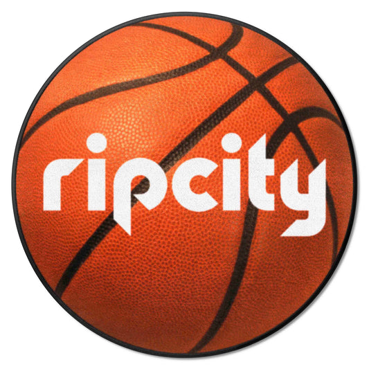 Portland Trail Blazers Basketball Rug - 27in. Diameter - Portland Trail Blazers