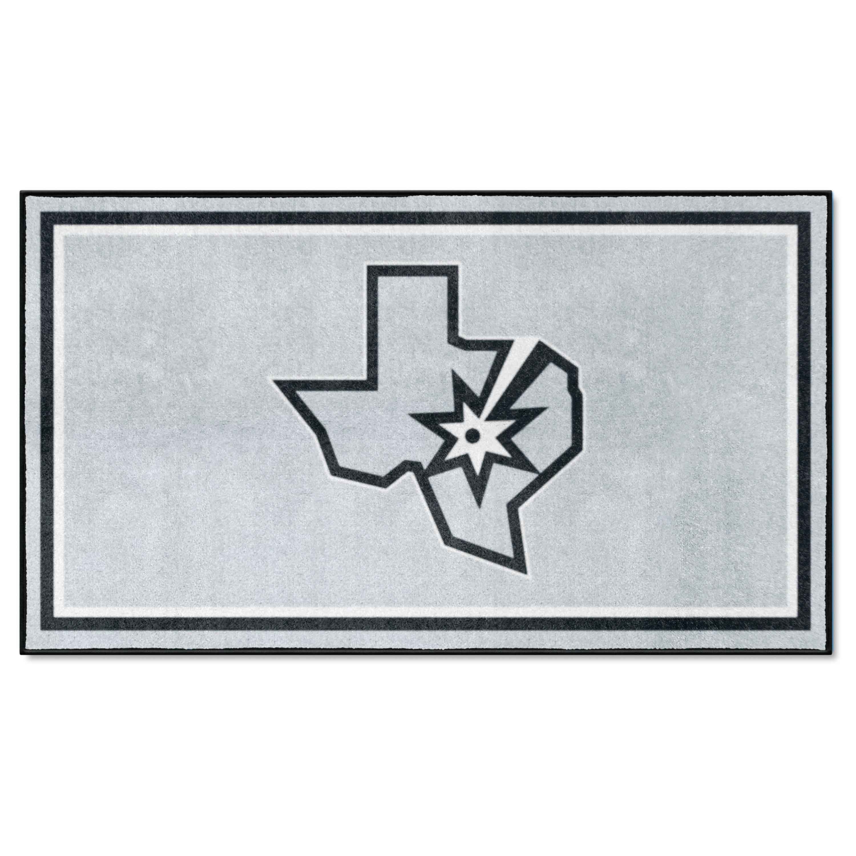 San Antonio Spurs 3ft. x 5ft. Plush Area Rug - San Antonio Spurs
