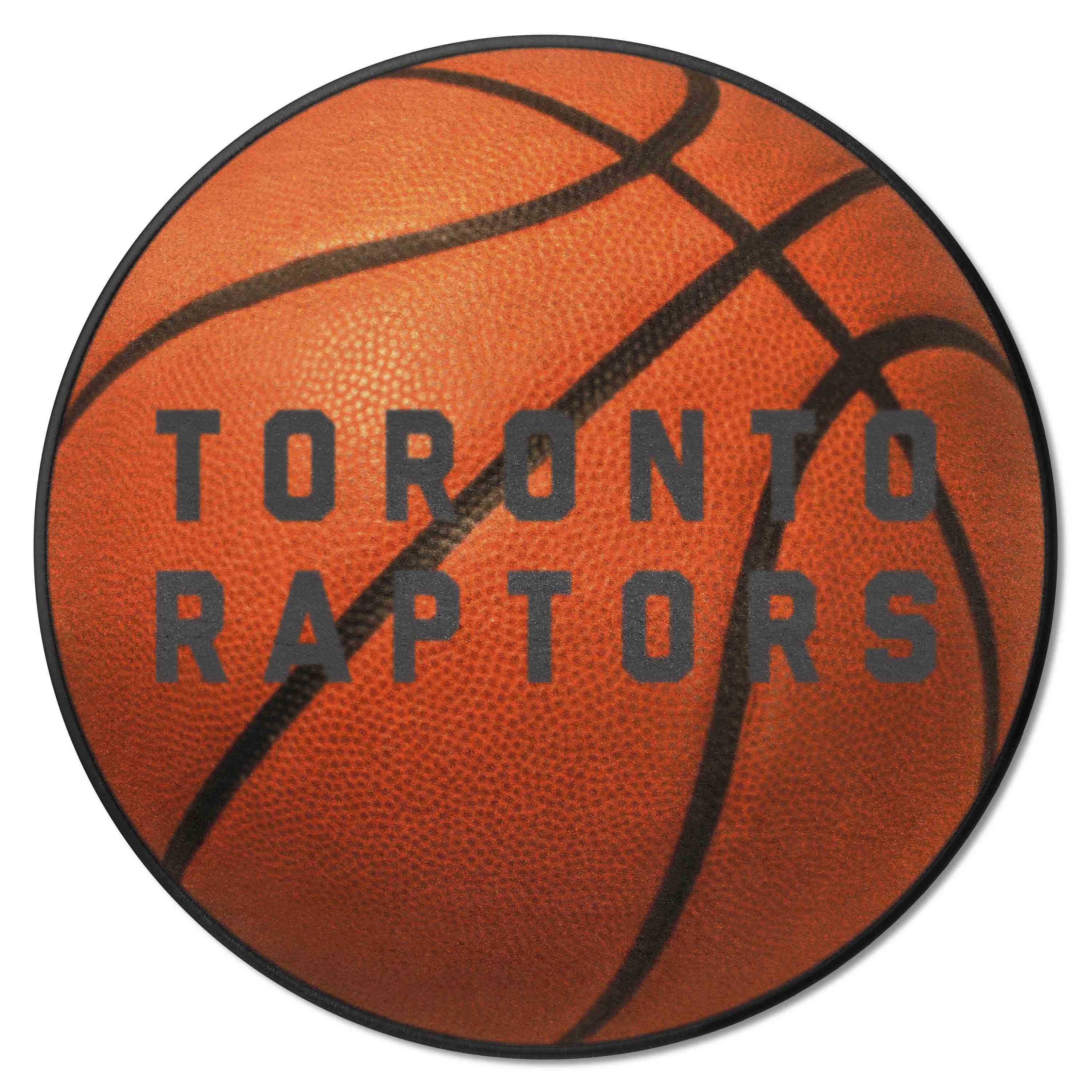 Toronto Raptors Basketball Rug - 27in. Diameter