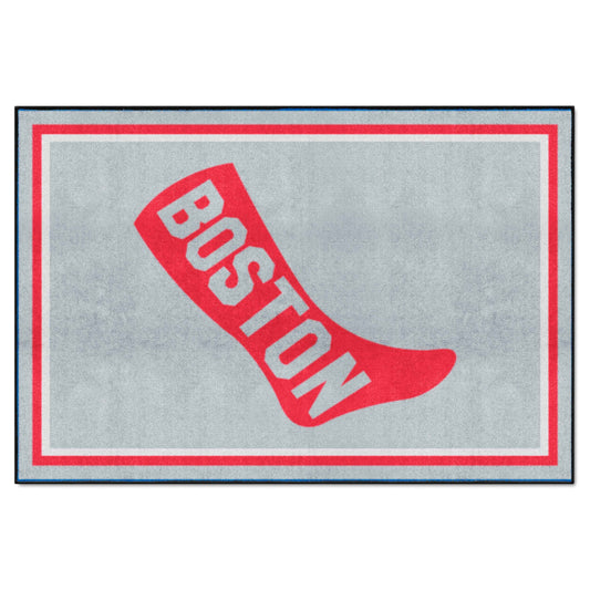 Boston Red Sox 5ft. x 8 ft. Plush Area Rug - Retro Collection - Boston Red Sox