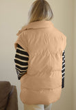 Zip Up Vest Coat with Pockets - Trendsi