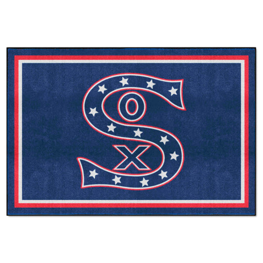 Chicago White Sox 5ft. x 8 ft. Plush Area Rug - Retro Collection - Chicago White Sox
