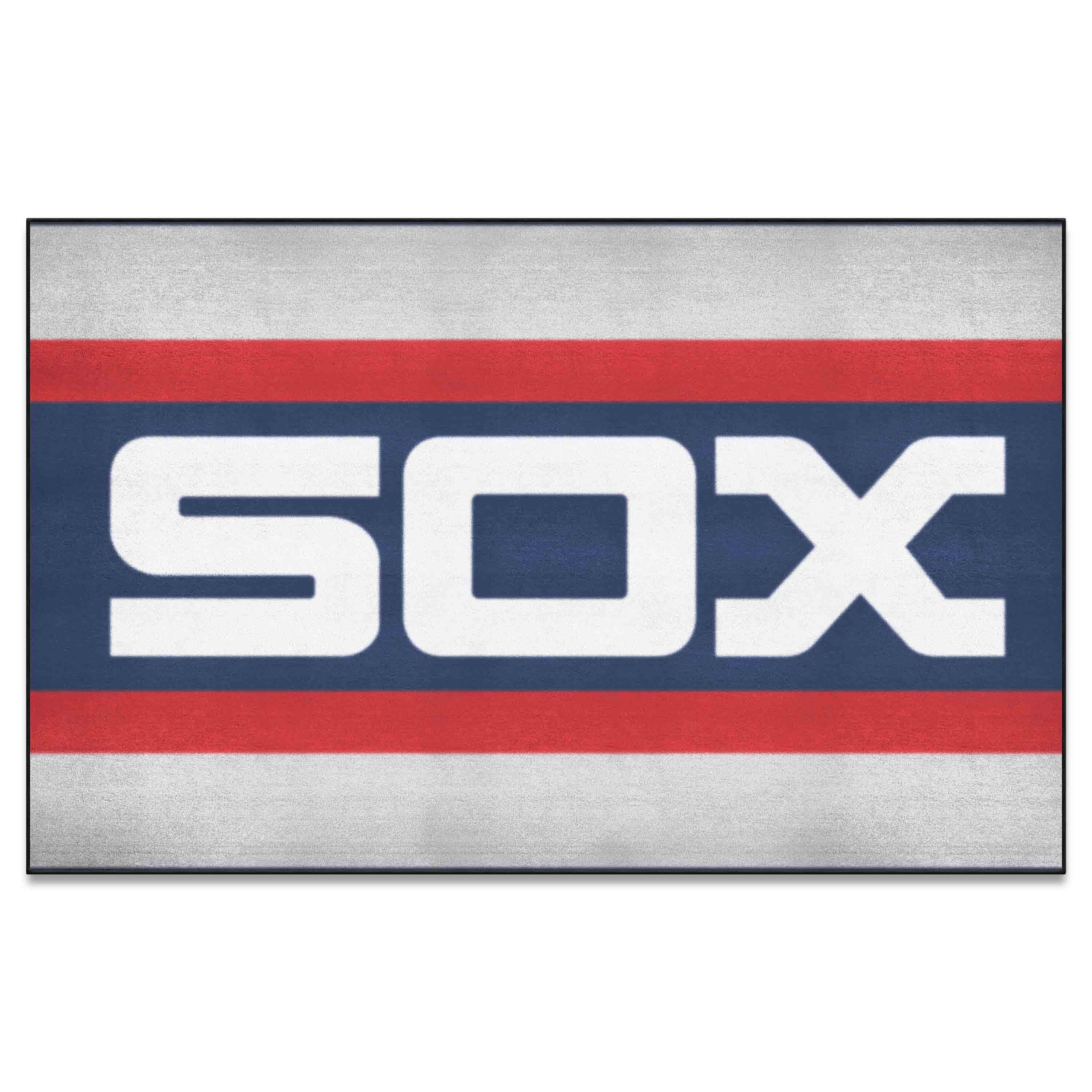Chicago White Sox Ulti-Mat Rug - 5ft. x 8ft. - Retro Collection - Chicago White Sox