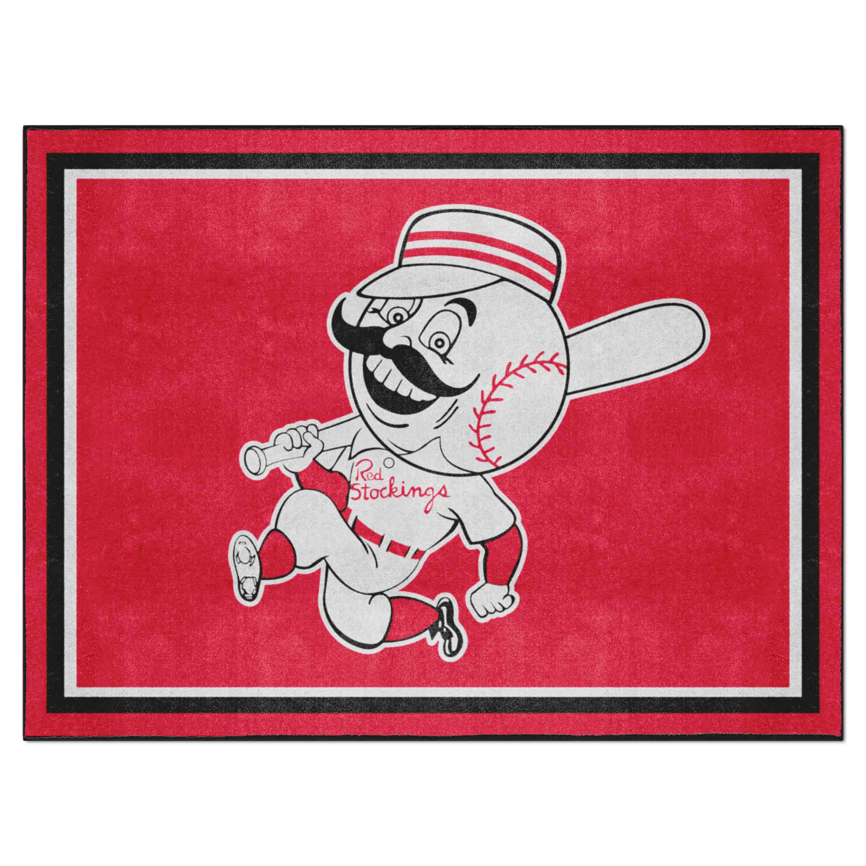 Cincinnati Reds 8ft. x 10 ft. Plush Area Rug - Retro Collection - Cincinnati Reds