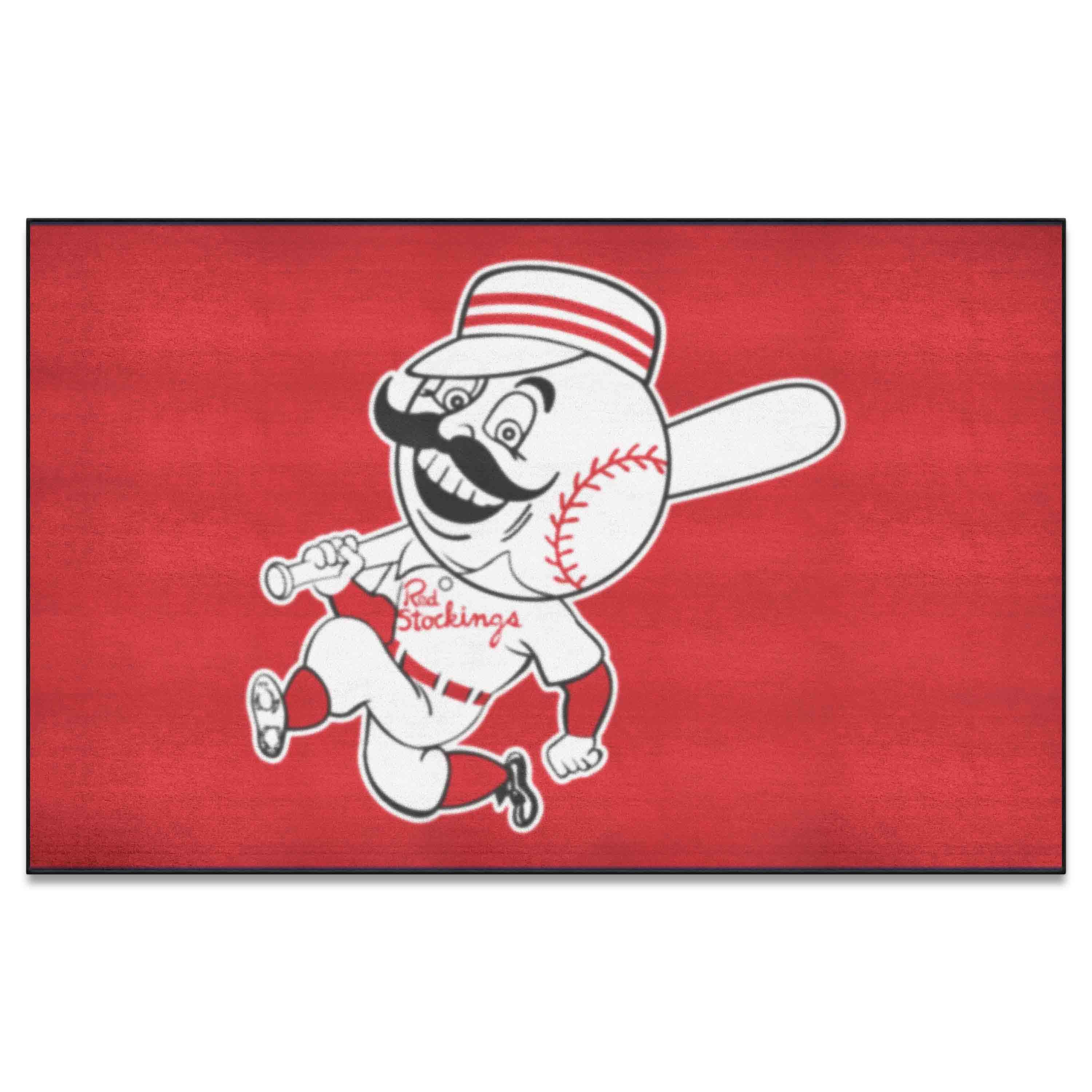 Cincinnati Reds Ulti-Mat Rug - 5ft. x 8ft. - Retro Collection - Cincinnati Reds