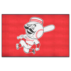 Cincinnati Reds Ulti-Mat Rug - 5ft. x 8ft. - Retro Collection - Cincinnati Reds