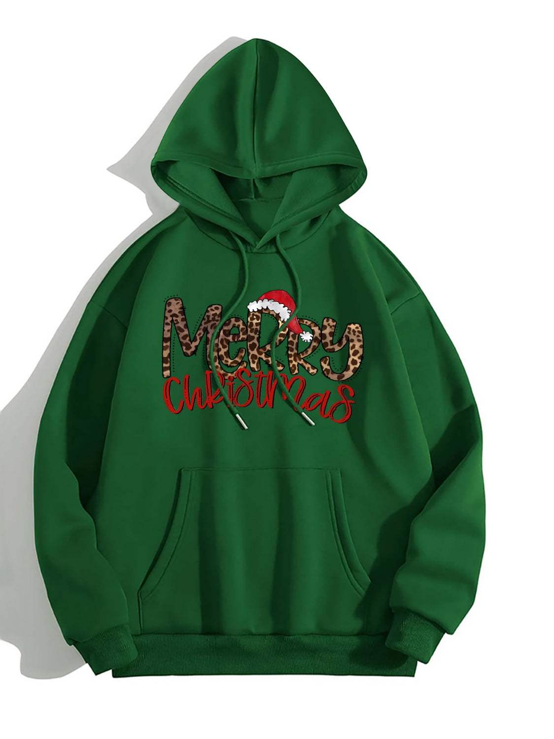 MERRY CHRISTMAS Graphic Drawstring Hoodie - Trendsi - Flyclothing LLC