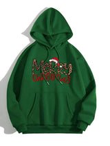 MERRY CHRISTMAS Graphic Drawstring Hoodie - Trendsi - Flyclothing LLC
