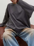 Round Neck Dropped Shoulder Long Sleeve T-Shirt - Trendsi - Flyclothing LLC