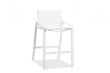 28" White Stainless Steel Counter Height Bar Chair - Homeroots