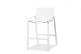 28" White Stainless Steel Counter Height Bar Chair - Homeroots