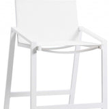 28" White Stainless Steel Counter Height Bar Chair - Homeroots