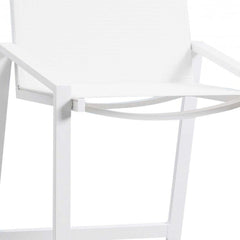 28" White Stainless Steel Counter Height Bar Chair