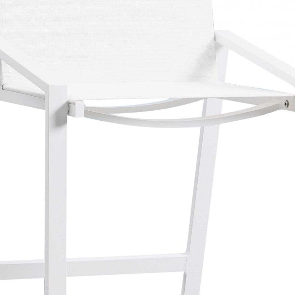 28" White Stainless Steel Counter Height Bar Chair - Homeroots - Flyclothing LLC